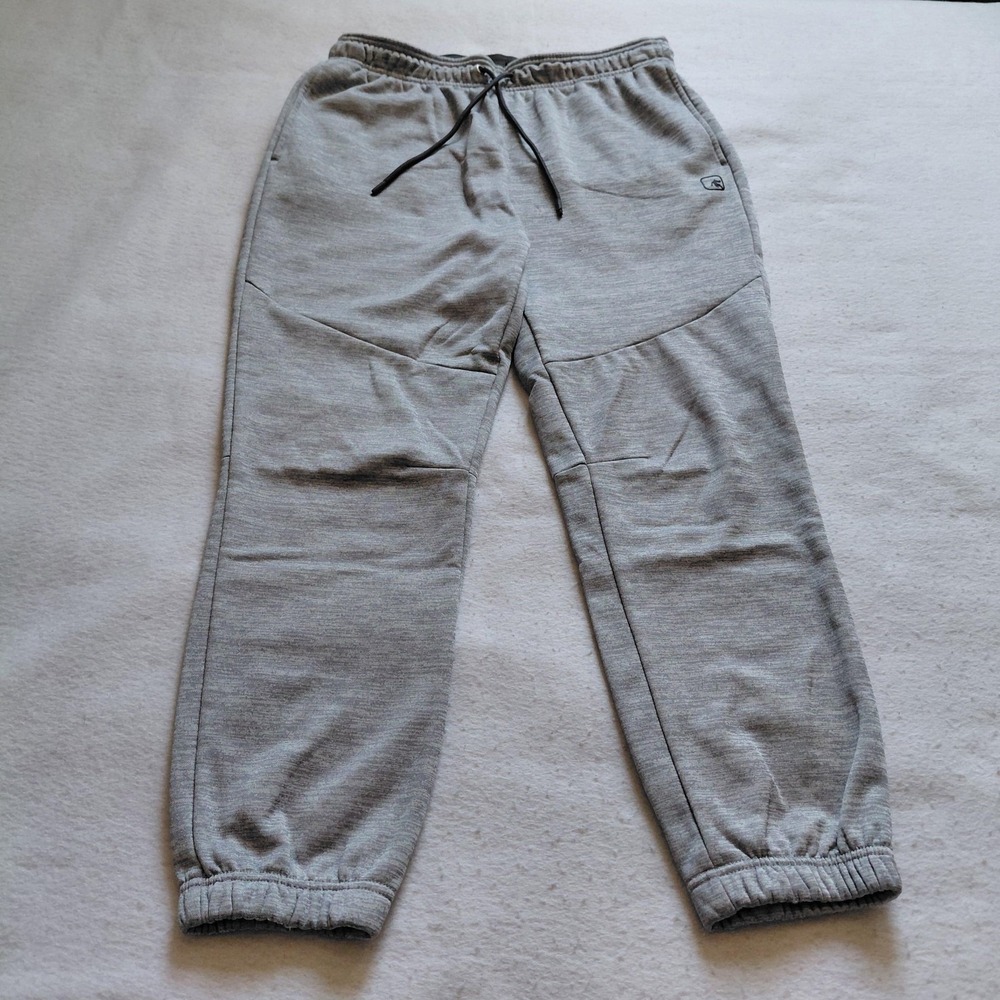 AND1 Mens Heather Gray Jogger Sweatpants Size M Athletic Drawstring Elastic Cuff